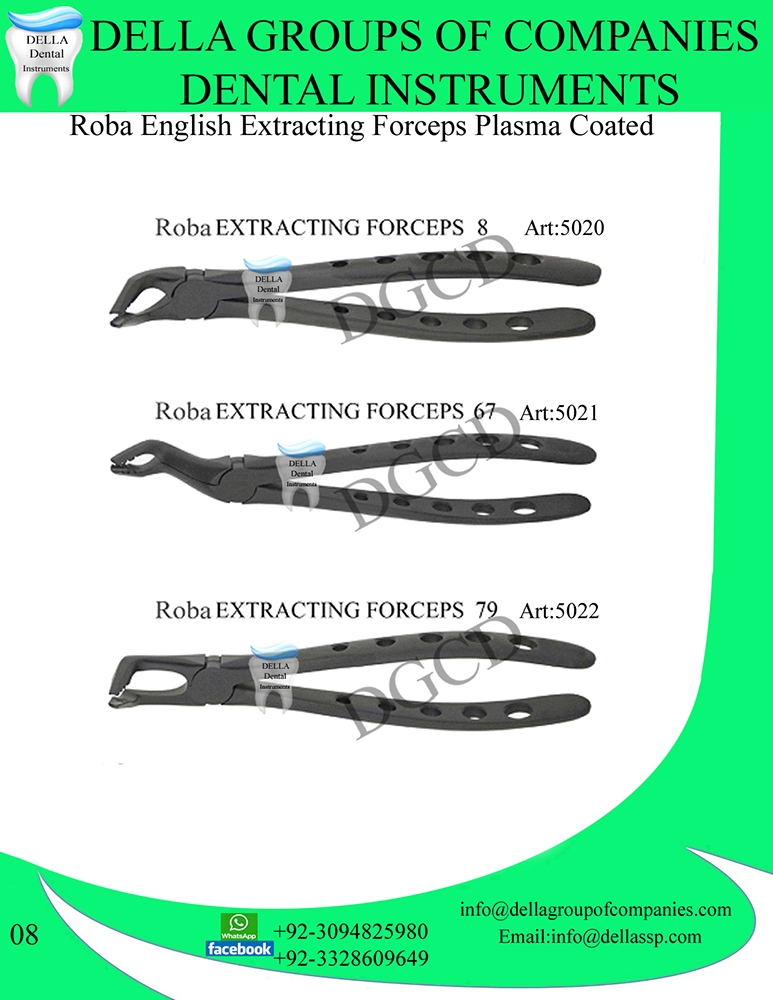 Roba English Extracting Forceps Plasma Coated